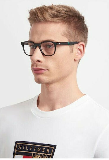 Tommy Hilfiger Мъжки Ацетатен Рамка Кафяв Костенурка TH1907 086