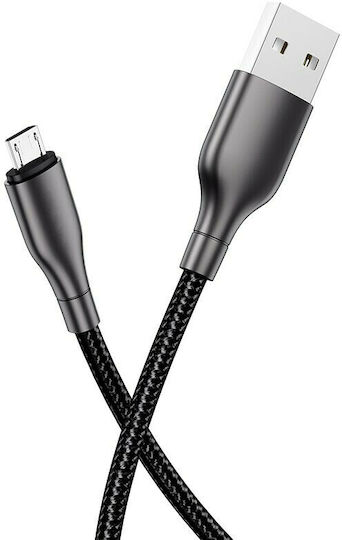 Borofone BX45 Braided USB 2.0 to micro USB Cable Μαύρο 1m