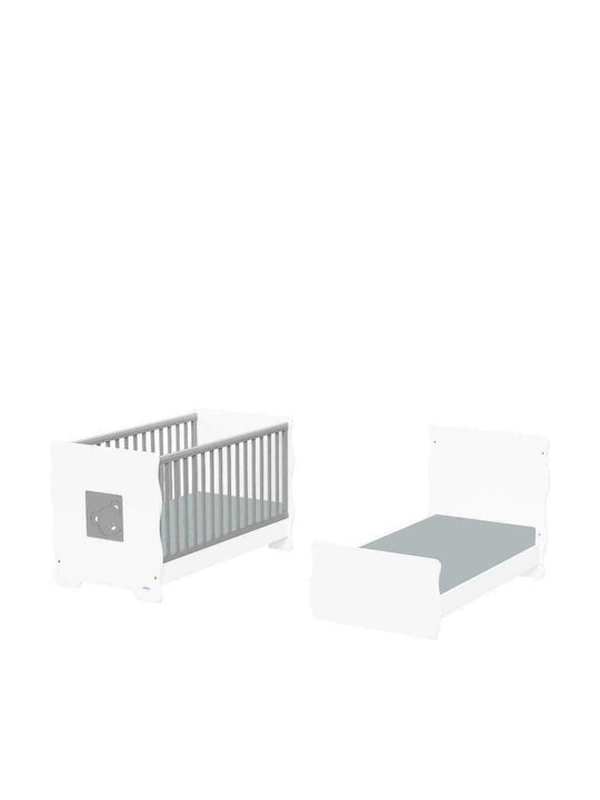Casababy Winnie Nursery Furniture Set with Bed & Nursery Drawer White / Gray 590221-590222