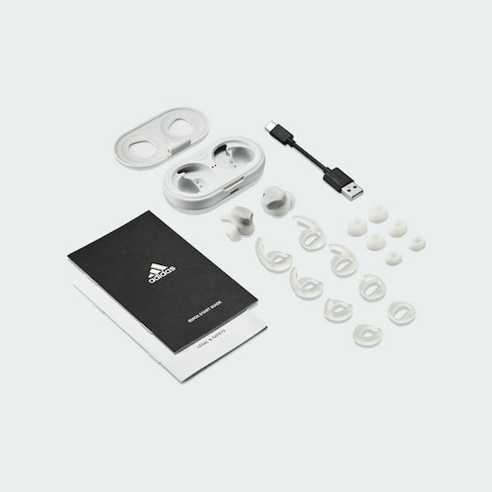 adidas Fwd02 Bt Earbuds Bluetooth Handsfree Earphones with Sweat Resistance and Charging Case Clear Grey