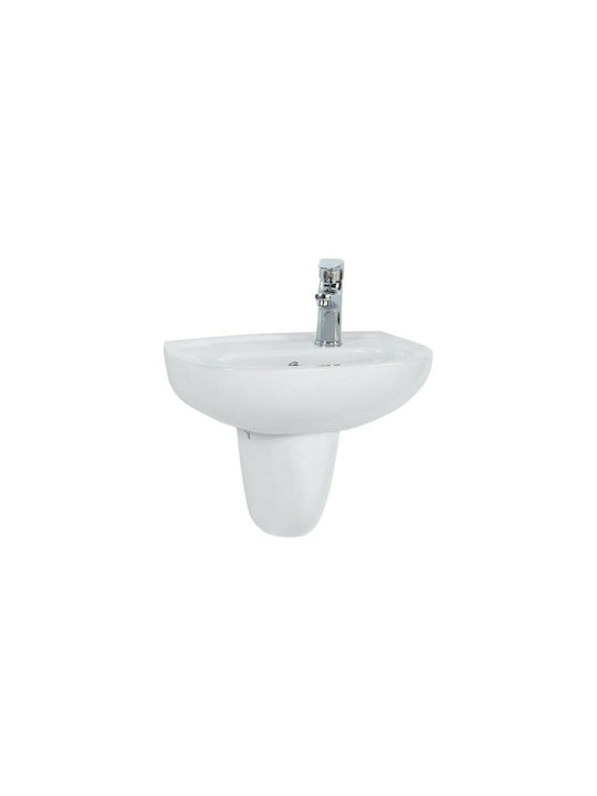 Creavit Apollo An der Wand montiert Wandhängendes Waschbecken Porzellan 45x30x19.3cm Weiß