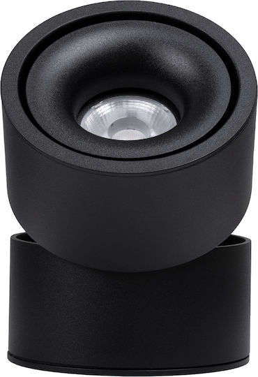 GloboStar Omega Single LED Warm White Spot in Black Color GloboStar Omega Single LED Warm White Spot in Black Color