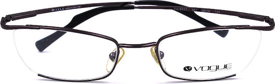 Vogue Women's Metal Prescription Eyeglass Frame Brown VO3417 581