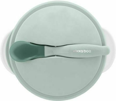 Kikka Boo Παιδικό Σετ Φαγητοδοχείου Heat Sensing Spoon από Πλαστικό Mint 2τμχ