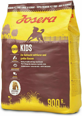 Josera Junior Kids 0.9kg Hrană Uscată fără Gluten pentru Cățeluși cu Carne, Păsări de curte și Orez