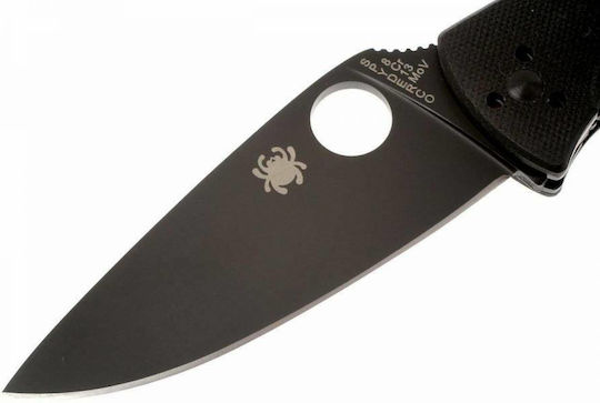 Spyderco Tenacius Taschenmesser Schwarz in Hülle