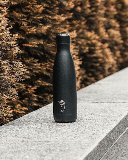 Chilly's Original All Matte Monochrome Sticlă Termos Oțel Inoxidabil Fără BPA 750ml Negru