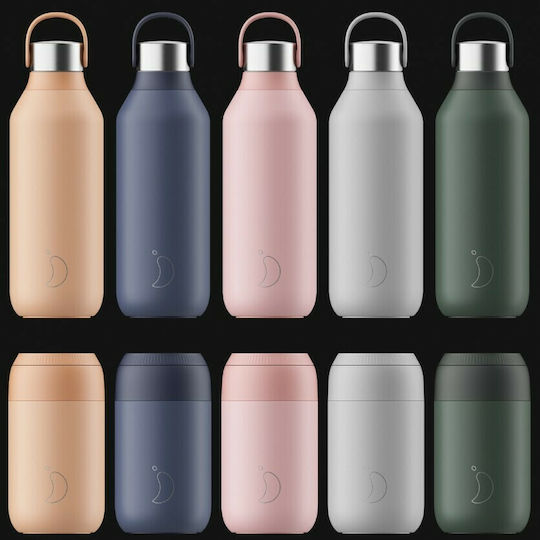 Chilly's Series 2 Μπουκάλι Θερμός Ανοξείδωτο BPA Free 1lt Ροζ