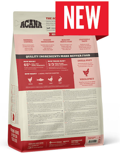 Acana Indoor Entrée Dry Food Grain-Free & Gluten-Free for Adult Sterilized Cats with Turkey 0.34kg
