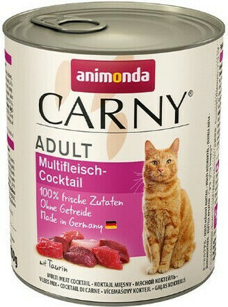 Animonda Carny Adult Nassfutter für Erwachsene Katzen in Dose mit Rindfleisch, Huhn und Bushmeat ohne Getreide & Gluten 400gr
