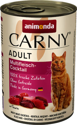 Animonda Carny Adult Wet Food for Adult Cats In Can with Beef / Chicken / Bushmeat Πατέ 1pc 400gr