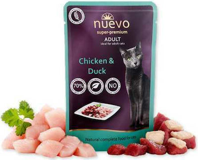 Nuevo Adult Wet Food for Adult Cats In Pouch with Chicken / Duck 1pc 85gr