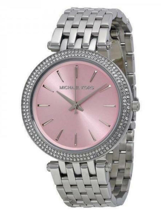 Michael Kors Darci Γυναικείο Ρολόι 39mm Μπαταρίας με Ασημί Μεταλλικό Μπρασελέ