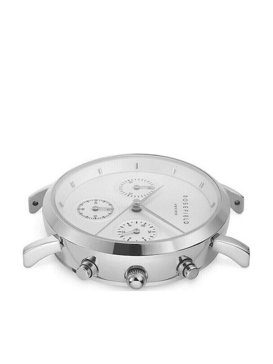 Rosefield The Gabby Women's Watch Chronograph with Silver Metal Bracelet