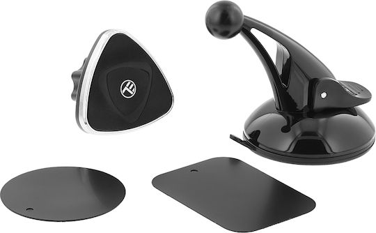 Tellur Phone Suction Cup Magnetic Holder Suport Auto pentru Telefon cu magnet Neagră