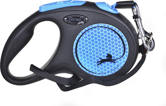 Flexi Foldable Dog Leash Lead Strap New Neon In Blue Colour 5m Up To 15kg
