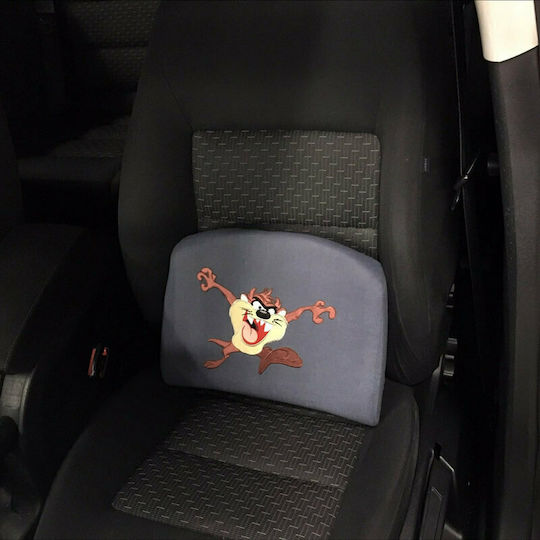 Carner Car Pillow Anatomic / Orthopedic Waist Pillow Taz 37x28x9.5cm Gray in Gray Color