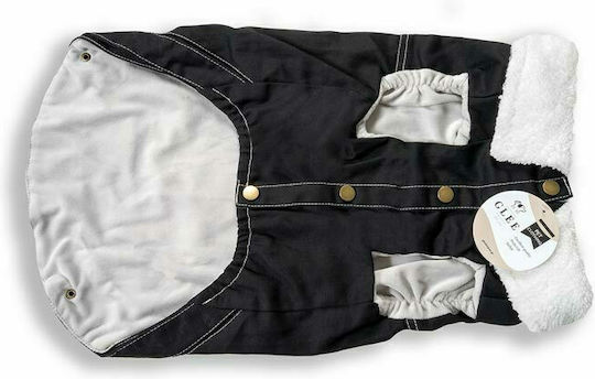 Glee Black Waterproof Dog Coat with 25cm Back Length