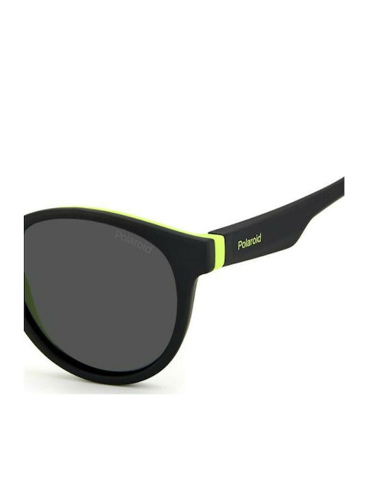 Polaroid Round Kids Sunglasses with Polarized Lens Black for 7-11 Years
