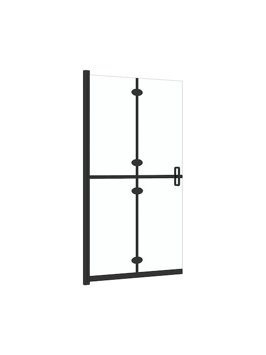 vidaXL Divider de verandă Duș cu Pliabil Ușă 110x190cm Sticlă transparentă