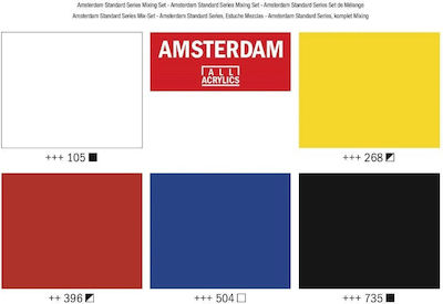 Royal Talens Amsterdam All Acrylics Standard Acrylic Colours Set 120ml 5pcs