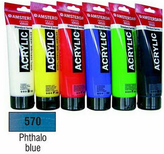 Royal Talens Amsterdam All Acrylics Standard Acrylic Paint Set Phthalo Blue 570 120ml 1pcs