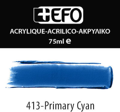 +Efo Acrylic 75ml 413 Primary Cyan