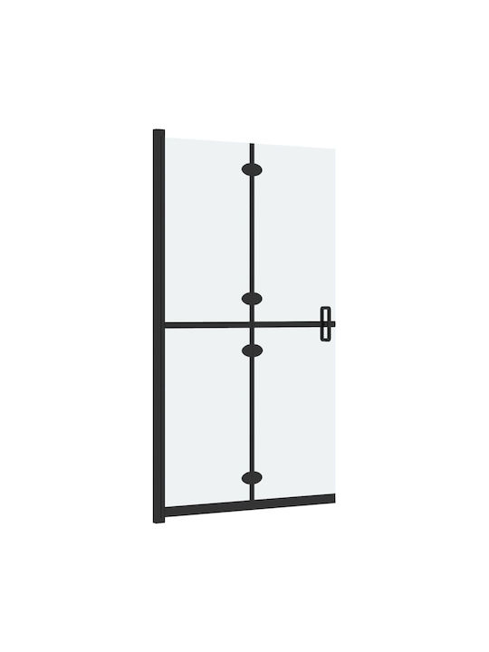 vidaXL Divider de verandă Duș cu Pliabil Ușă 80x190cm Sticlă transparentă