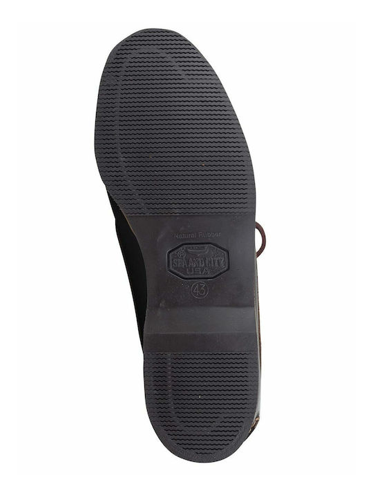 Dallas 2 Δερμάτινα Ανδρικά Boat Shoes σε Καφέ Χρώμα