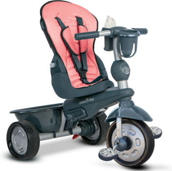 Smart Trike Explorer Превозно Средство с Ръкохватка за Родител за 10 Месечни Розово