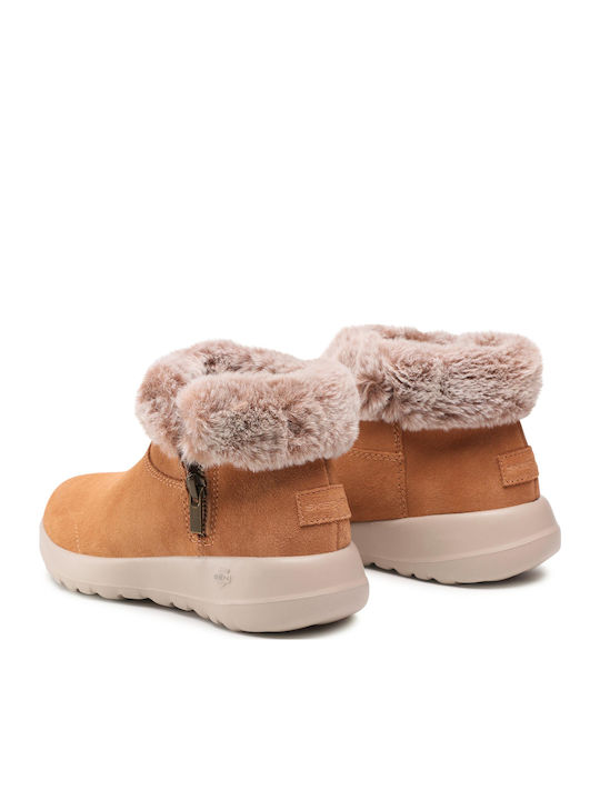 Go Joy Wildleder Stiefeletten Damen mit Pelz Braun