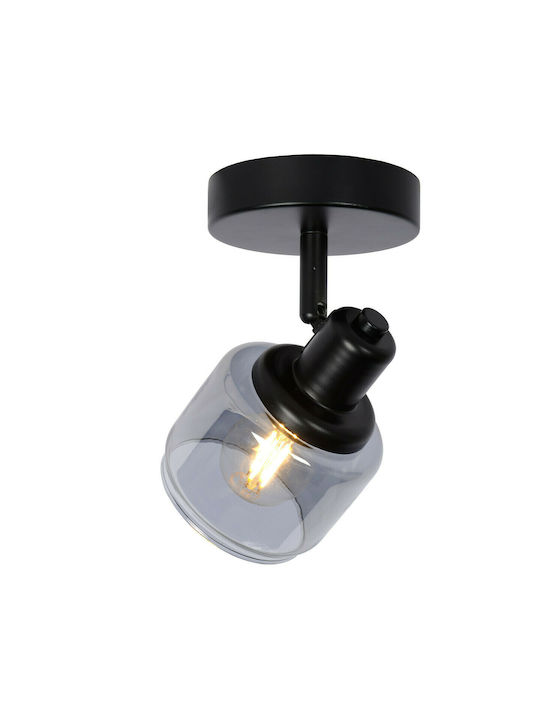 Lucide Lightning Bjorn Single Spot with Socket E14 in Black Color