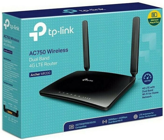 TP-LINK Archer MR200 v5 Wireless 4G Router Wi‑Fi 5 with 4 Ports