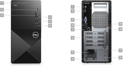Dell Vostro 3888 MT Desktop PC (Nucleu i5-10400/8GB DDR4/512GB SSD/W10 Pro)