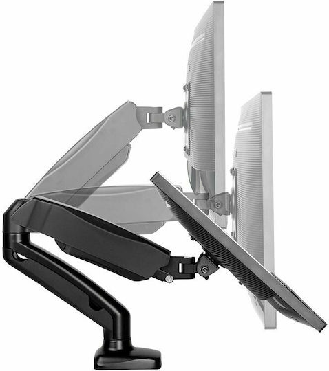 Icy Box Stand Desk Mounted for 2 Monitors up to 27" with Arm (IB-MS304-T)
