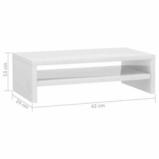 vidaXL Desktop Stand Monitor White (800222)