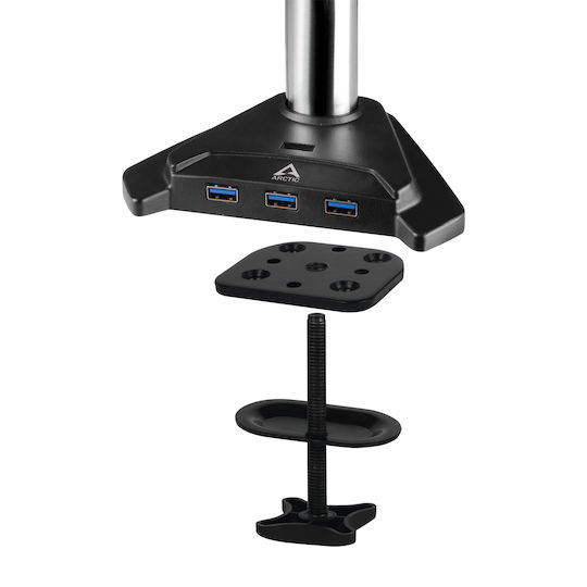 Arctic Z2-3D (Gen 3) Stand Desk Mounted for 2 Monitors up to 34" with Arm
