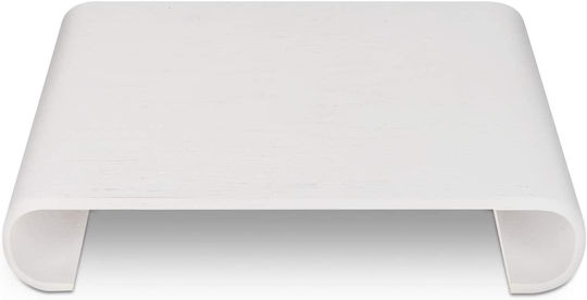 Navaris Wood Desktop Stand Monitor White