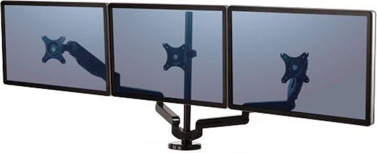 Fellowes Platinum Desktop Stand for 3 Monitors up to 27" with Arm
