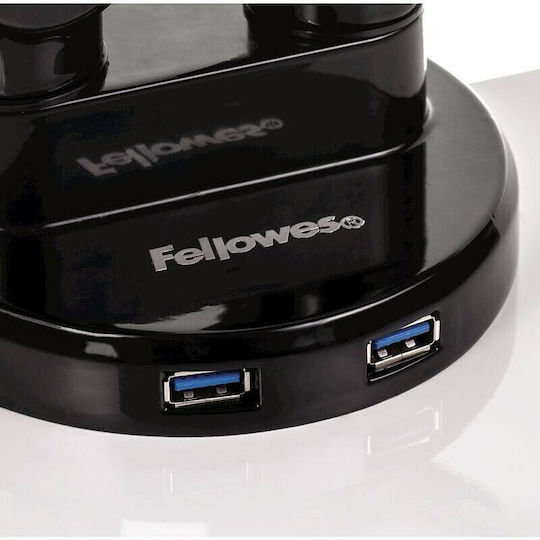 Fellowes Platinum Desktop Stand for 3 Monitors up to 27" with Arm