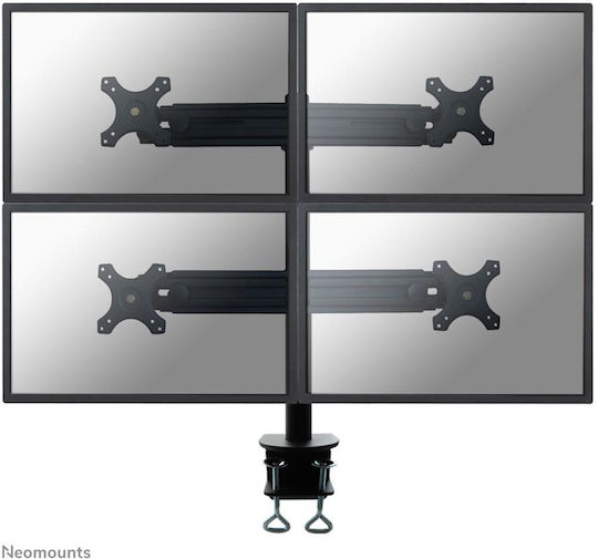 Newstar Stand Desk Mounted for 4 Monitors up to 30" with Arm (FPMA-D700D4)
