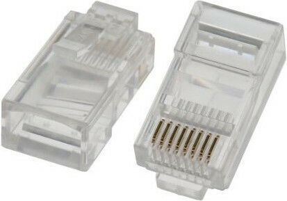Βύσμα RJ-45 male Cat5e Διάφανο 16210