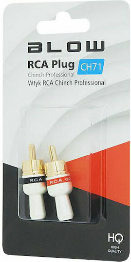 Blow Stecker RCA männlich Weiß (DM-93-557)