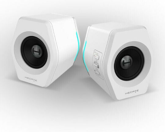 Edifier G2000 RGB Безжични компютърни тонколони Компютърни тонколони 2.0 с RGB осветление и Bluetooth Мощност 32W в Бял цвят