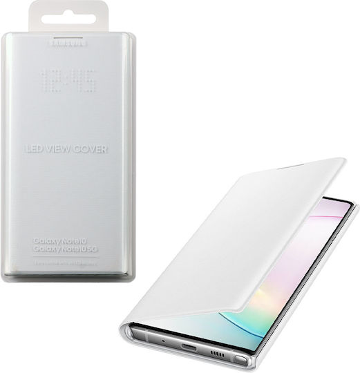 Samsung Led View Cover Book Δερματίνης Λευκό (Galaxy Note 10)