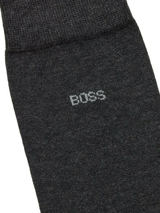 Boss George Men's Solid Color Socks Gray