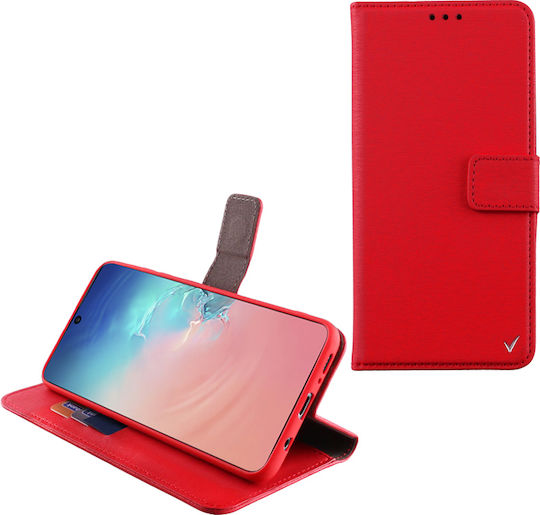 Volte-Tel Allure Magnet Brieftasche Synthetisches Leder Rot (Galaxy S10 Lite)