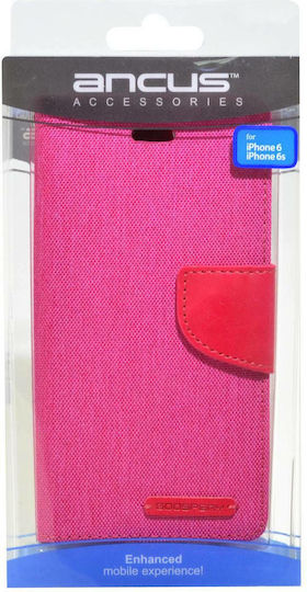 Mercury Canvas Diary Wallet Υφασμάτινο Ροζ (iPhone 6/6s)