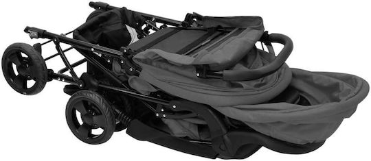vidaXL Double Stroller Suitable for Newborn Dark Grey