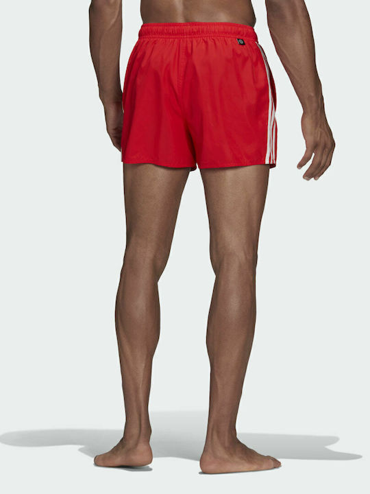 adidas 3-Stripes CLX Men's Swimwear Shorts Vivid Red White